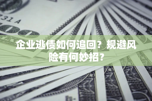 武汉企业逃债如何追回？规避风险有何妙招？