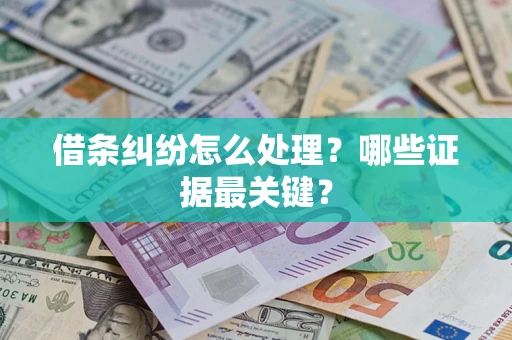 武汉借条纠纷怎么处理？哪些证据最关键？
