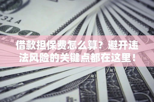 武汉借款担保费怎么算？避开违法风险的关键点都在这里！