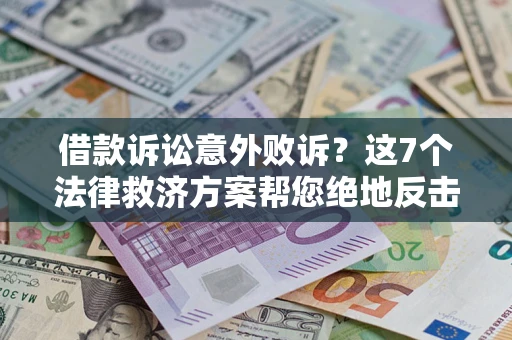 武汉借款诉讼意外败诉？这7个法律救济方案帮您绝地反击！