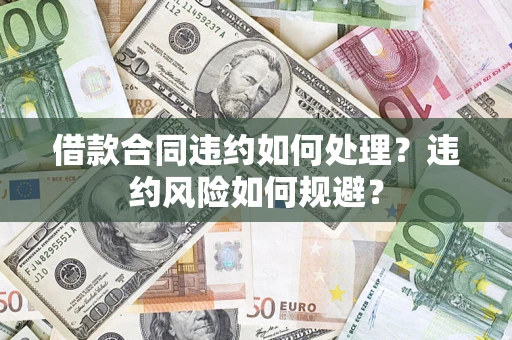 武汉借款合同违约如何处理？违约风险如何规避？