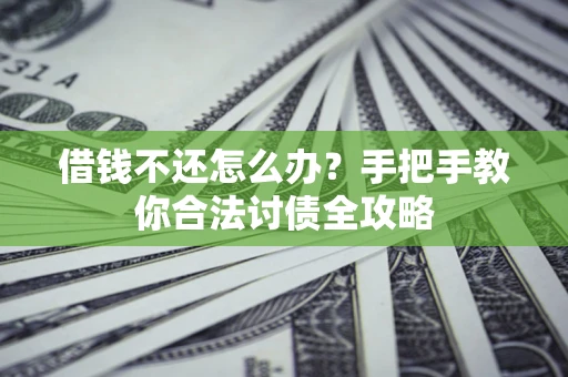 武汉借钱不还怎么办？手把手教你合法讨债全攻略