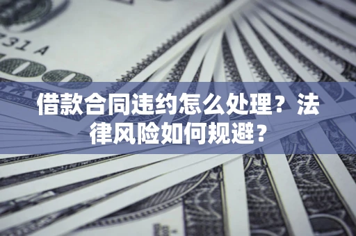 武汉借款合同违约怎么处理？法律风险如何规避？