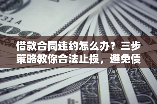 武汉借款合同违约怎么办？三步策略教你合法止损，避免债务危机升级