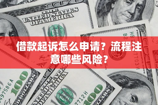 武汉借款起诉怎么申请？流程注意哪些风险？