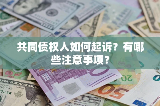 武汉共同债权人如何起诉？有哪些注意事项？